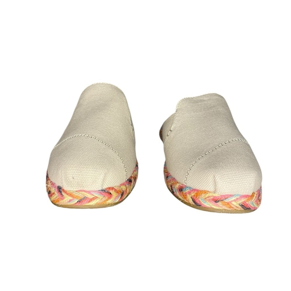 TOMS Womens Nova Natural Glitter Espadrille Mule Shoes Size 8.5 - Picture 6 of 7